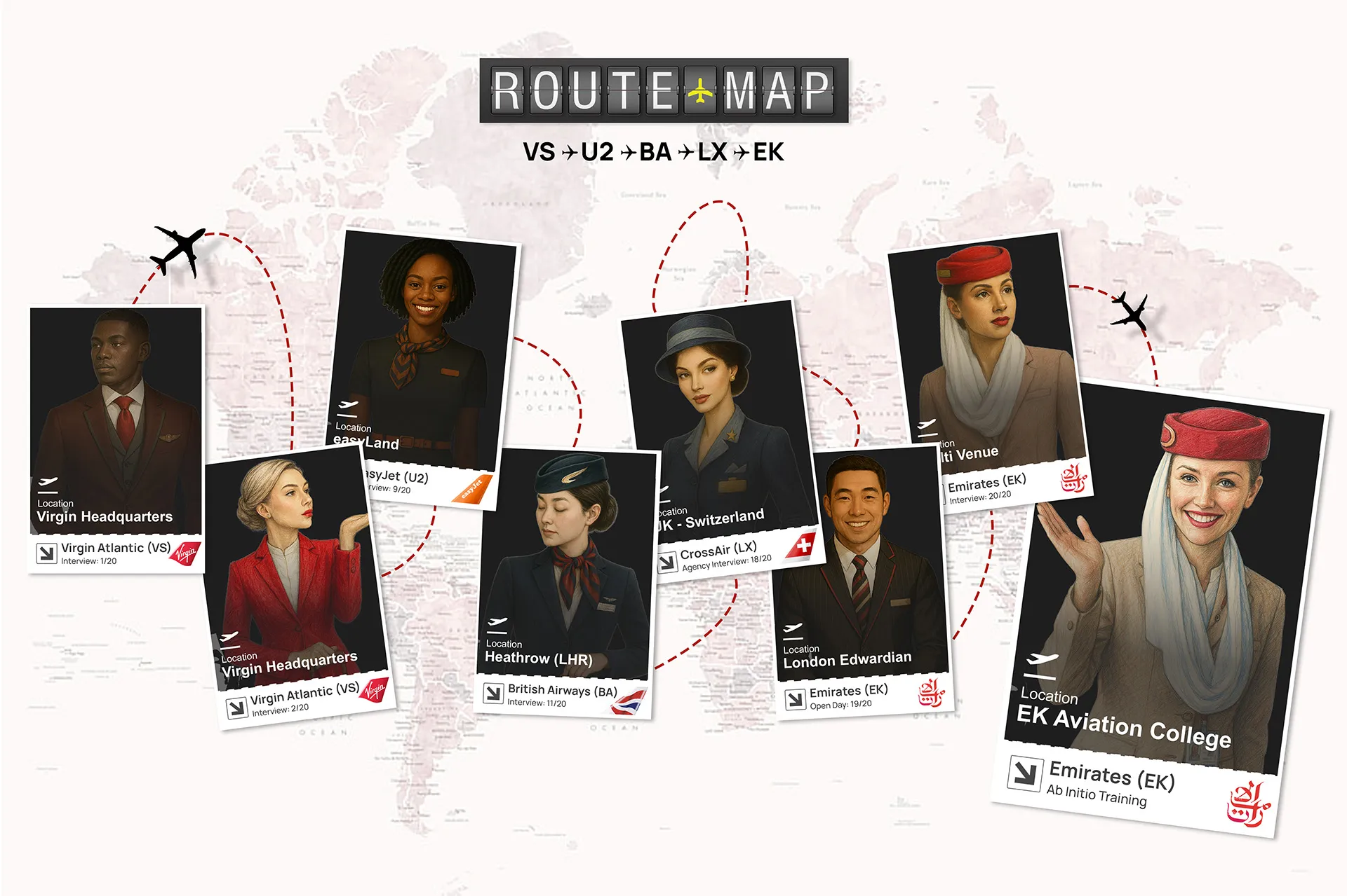 Crew Crosscheck - Course Route Map