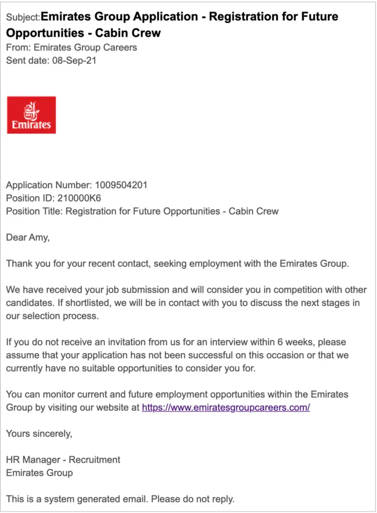 Emirates - Register for future cabin crew opportunities