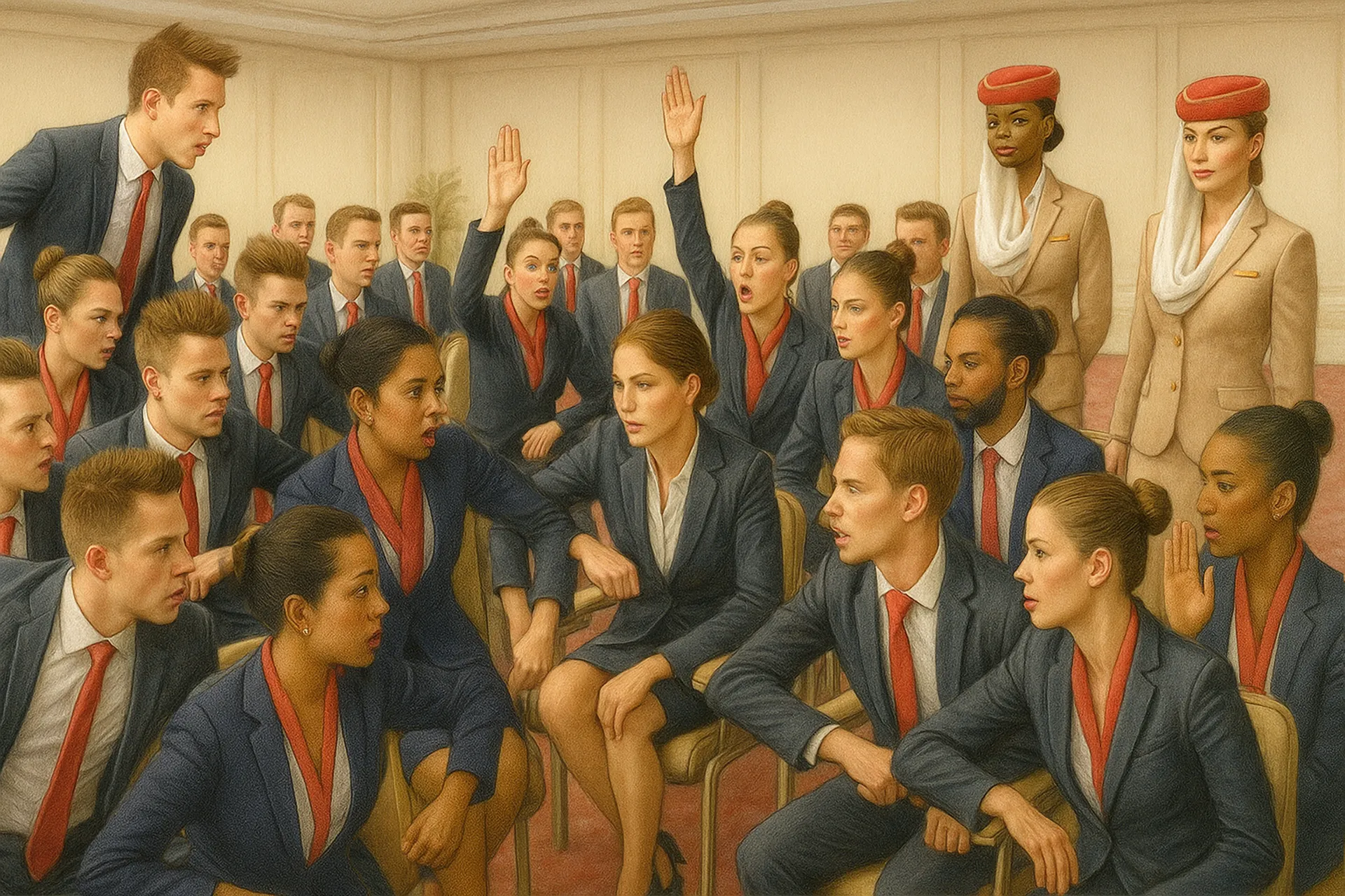 Cabin crew interview group discussion – Or An Armrest Dispute? Jeez.